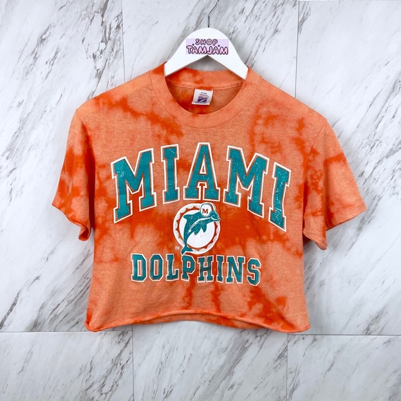 Vintage Tops - Vintage Miami Dolphins Cropped T-Shirt